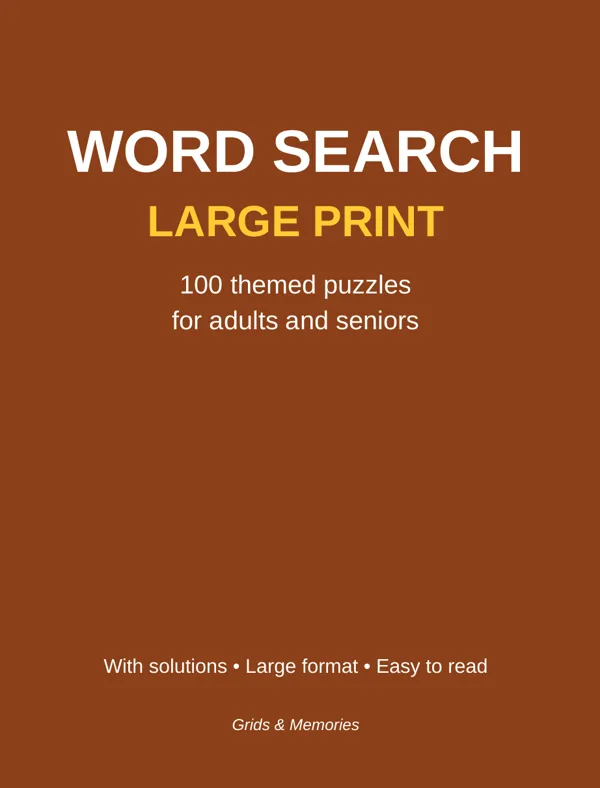 Cover of Large Print Word Search for Adults and Seniors