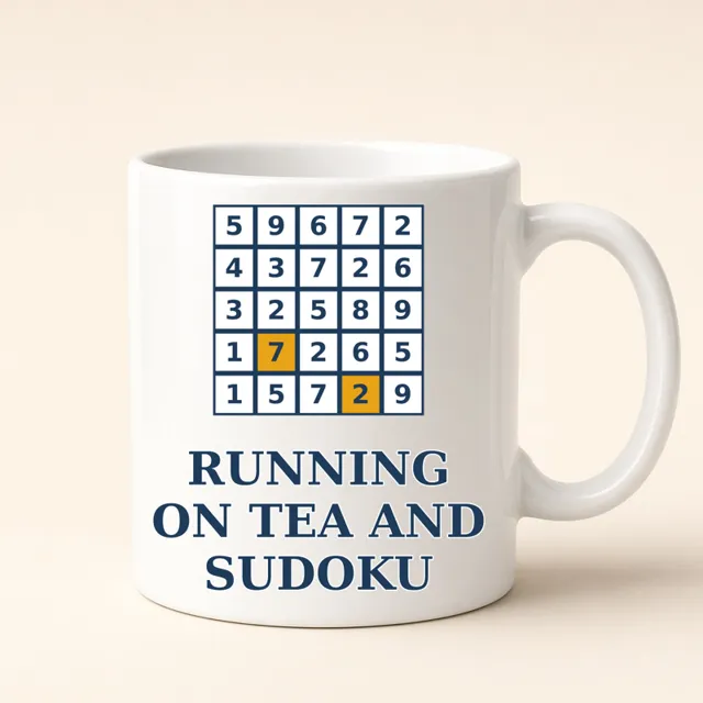 Carburant : thé et sudoku – mug