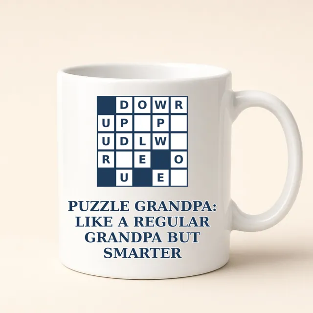 Puzzle Grandpa: Like a Regular Grandpa but Smarter design shown on a mug